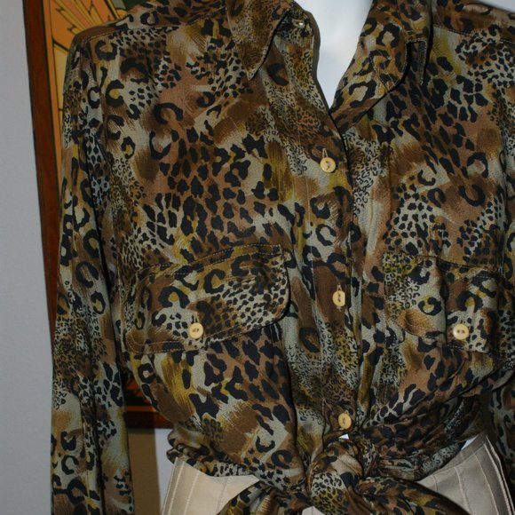 Vintage Animal Print Short Circuit Rayon Shirt - Picture 5 of 10